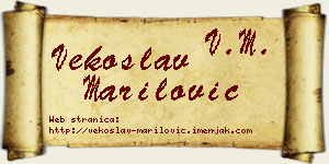 Vekoslav Marilović vizit kartica